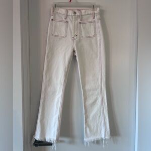 Rigid Demi Boot Crop Jeans: Red White and Blue Edition